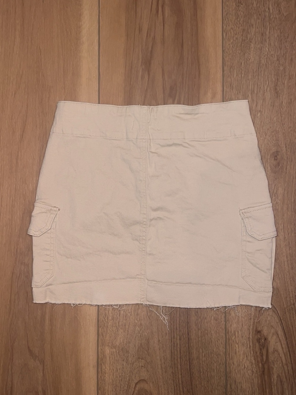 Altar’d State - Light Cream Cargo Mini Skirt - Picture 2 of 3